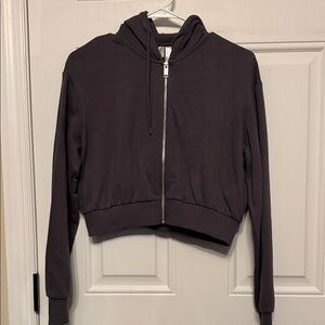 Divided Charcoal Zip-Up Hoodie